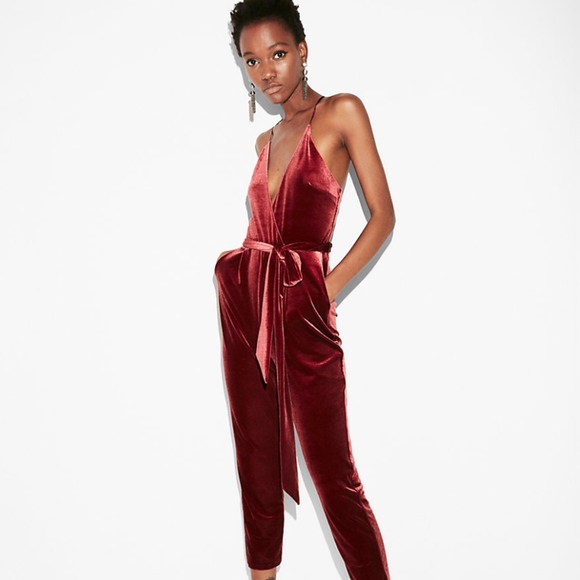 black velvet jumpsuit express